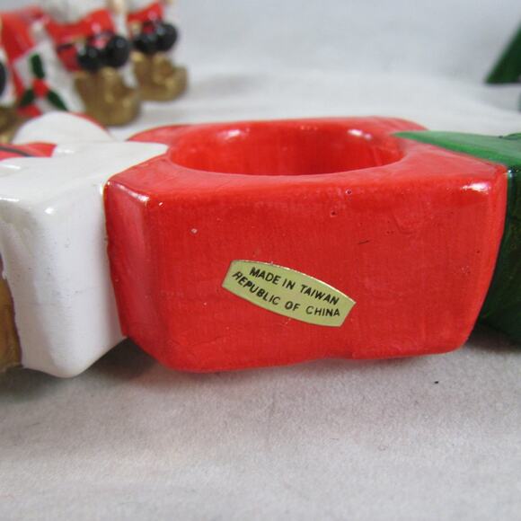 Christmas Holiday Santa Noel Figural Napkin Rings Table Decor Set of 10 Taiwan - Picture 4 of 4